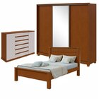 Quarto Com Guarda-roupa 3 Portas 6 Gavetas, Cômoda 2 Portas 7