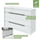 Quarto Com Guarda-roupa 3 Portas 6 Gavetas, Cômoda Urban 8 Ga