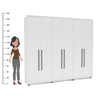Quarto Com Guarda-roupa 6 Portas, Cômoda 8 Gavetas E 2 Mesas