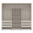 Quarto Com Guarda-roupa 6 Portas, Cômoda 8 Gavetas E 2 Mesas