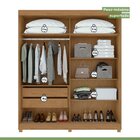 Quarto Com Guarda-roupa Casal 2 Portas 2 Gavetas, Cômoda 2 Po