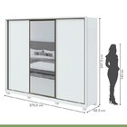 Quarto Com Guarda-roupa Com Espelho 3 Portas 6 Gavetas, Cômod