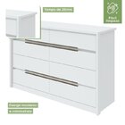 Quarto Com Guarda-roupa Com Espelho 3 Portas 6 Gavetas, Cômod