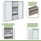 Quarto Com Guarda-roupa Com Espelho 3 Portas 6 Gavetas, Cômod