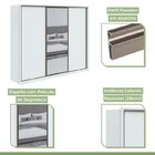 Quarto Com Guarda-roupa Com Espelho 3 Portas 6 Gavetas, Cômod