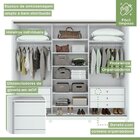 Quarto Com Guarda-roupa Com Espelho 3 Portas 6 Gavetas, Cômod