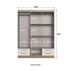 Quarto Completo 3 Peças Guarda Roupa Casal Com Cabeceira E Ca