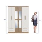 Quarto Completo 3 Peças Guarda Roupa Casal Com Cabeceira E Ca