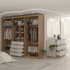 Quarto Completo Casal Aquiles 6 Portas 10 Gavetas Amêndola/nu