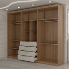 Quarto Completo Casal Aquiles 6 Portas 10 Gavetas Amêndola/nu