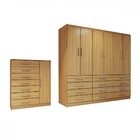 Quarto Completo Casal Catedral 7 Portas 19 Gavetas Cinamomo -