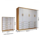 Quarto Completo Casal Catedral 7 Portas 19 Gavetas Cinamomo/b