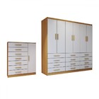 Quarto Completo Casal Catedral 7 Portas 19 Gavetas Cinamomo/b