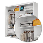 Quarto Completo Casal Closet Clarice 4 Gavetas Sapateira 2 Po