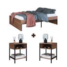 Quarto Completo Casal Com 2 Mesas De Cabeceira Montana Seraph