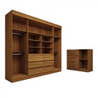 Quarto Completo Casal Honey 5 Portas 10 Gavetas Com Espelho F