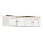 Quarto Completo Casal Topázio Branco Lavado/teca: Guarda-roup