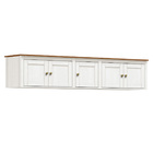 Quarto Completo Casal Topázio Branco Lavado/teca: Guarda-roup