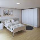 Quarto Completo Com Cama Casal 160cm Turca E Guarda-roupa 6 P