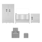 Quarto Completo Com Colchão, Poltrona De Amamentação E Puff P