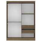 Quarto Completo com Guarda Roupa Luke e Cabeceira com 2 Mesas