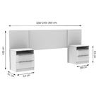 Quarto Completo com Guarda Roupa Luke e Cabeceira com 2 Mesas