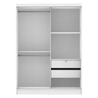 Quarto Completo com Guarda Roupa Luke e Cabeceira com 2 Mesas