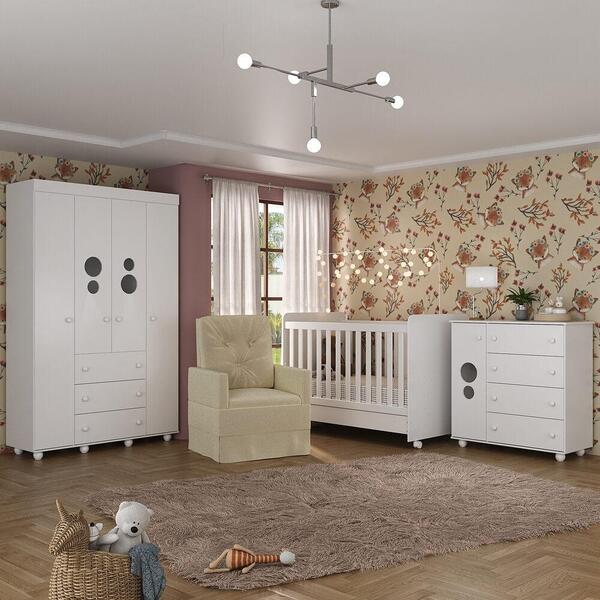 Quarto Completo Com Poltrona De Amamentação Pimpolho Multimóv
