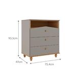 Quarto Completo De Bebê Sweety Com 7 Gavetas - Fendi/savana