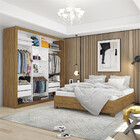 Quarto Completo De Casal Com Closet Clarice 4 Gavetas E Cama