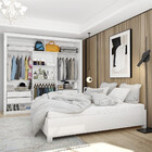 Quarto Completo De Casal Com Closet Clarice 4 Gavetas E Cama