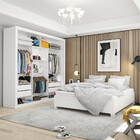 Quarto Completo De Casal Com Closet Clarice 4 Gavetas E Cama