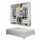 Quarto Completo De Casal Com Closet Clarice 4 Gavetas E Cama