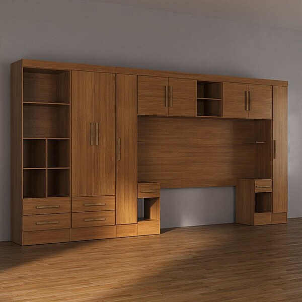 Quarto Completo Genius 8 Portas 6 Gavetas Cinamomo - Moville