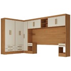 Quarto Completo Genius 9 Portas 6 Gavetas Cinamomo/ Off White