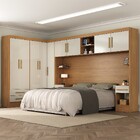 Quarto Completo Genius 9 Portas 6 Gavetas Cinamomo/ Off White