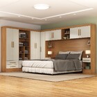 Quarto Completo Genius 9 Portas 8 Gavetas Cinamomo/ Off White