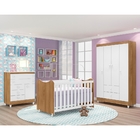 Quarto Completo Grath Nature Branco Com Colchão