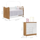 Quarto Completo Grath Nature Branco Com Colchão