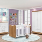 Quarto Completo Grath Nature Branco Com Colchão