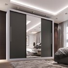 Quarto Completo Guarda Com Espelho Roupa E Beliche Sallêto Mó