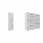 Quarto Completo Guarda-roupa 3 Portas 2 Gavetas E Cômoda 8 Ga