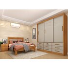 Quarto Completo Guarda Roupa 3 Portas Cama Casal E Mesa De Ca