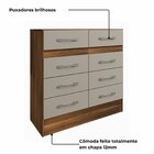 Quarto Completo Guarda-roupa 3 Portas E 2 Gavetas E Cômoda 8