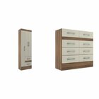 Quarto Completo Guarda-roupa 3 Portas E 2 Gavetas E Cômoda 8