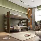 Quarto Completo Guarda Roupa Com Espelho E Beliche Sallêto Mó