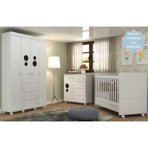 Quarto Completo Infantil Com Colchão Incluso Pimpolho Multimó