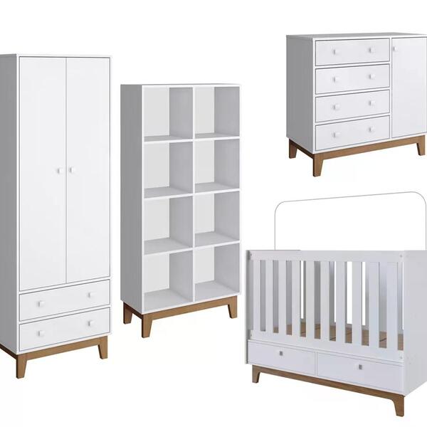 Quarto Completo Infantil Retro By110/130/140/160 Completa Móv