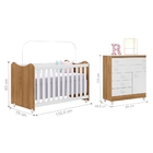 Quarto Completo Ivey Nature Branco Com Colchão