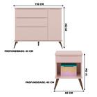 Quarto Completo Para Bebê Com Berço Guarda Roupa E Cômoda Ros